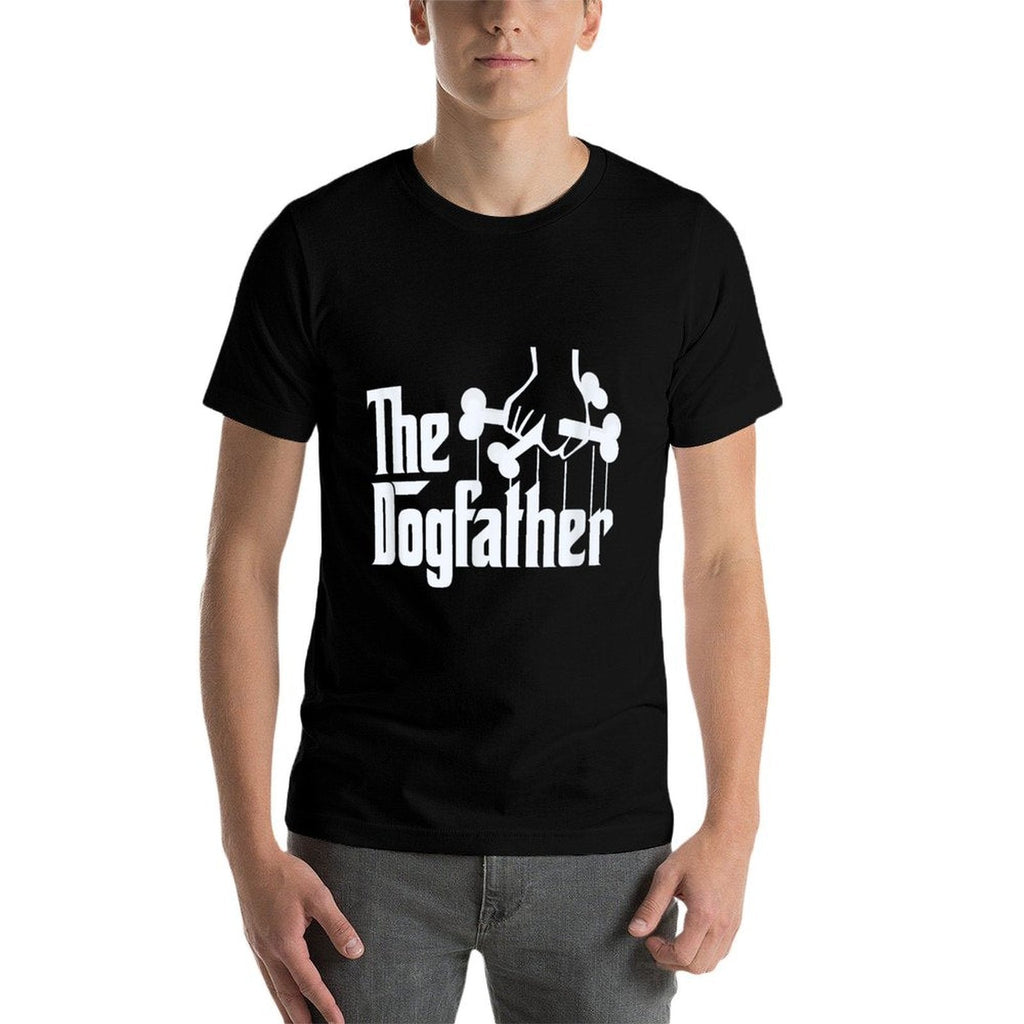 The Dogfather Dog Dad Fathers Day Gift Dog Lover  Rolled Sleeves T-Shirt